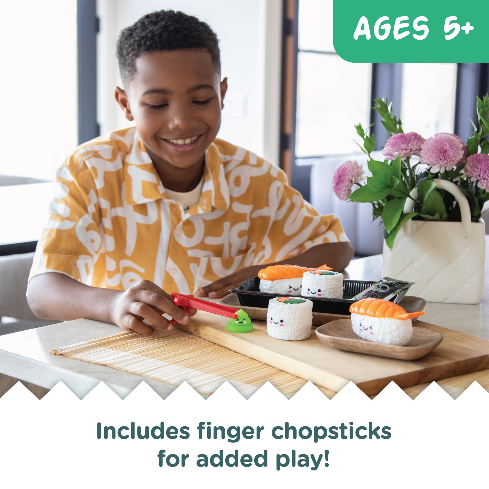 MindWare Foodie Fidgets wasabi squishy detail supports stress-relief and play exploration.