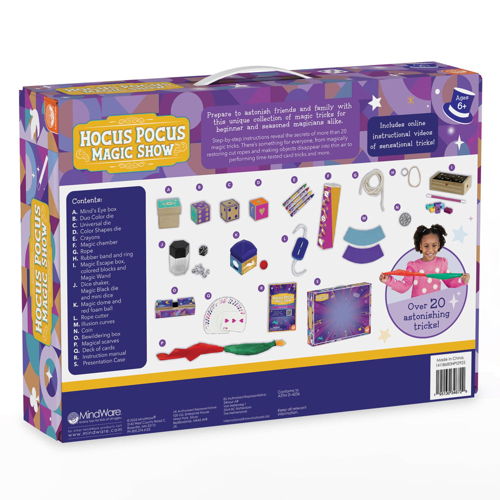 MindWare Hocus Pocus kit child performing trick to spark creativity and practice