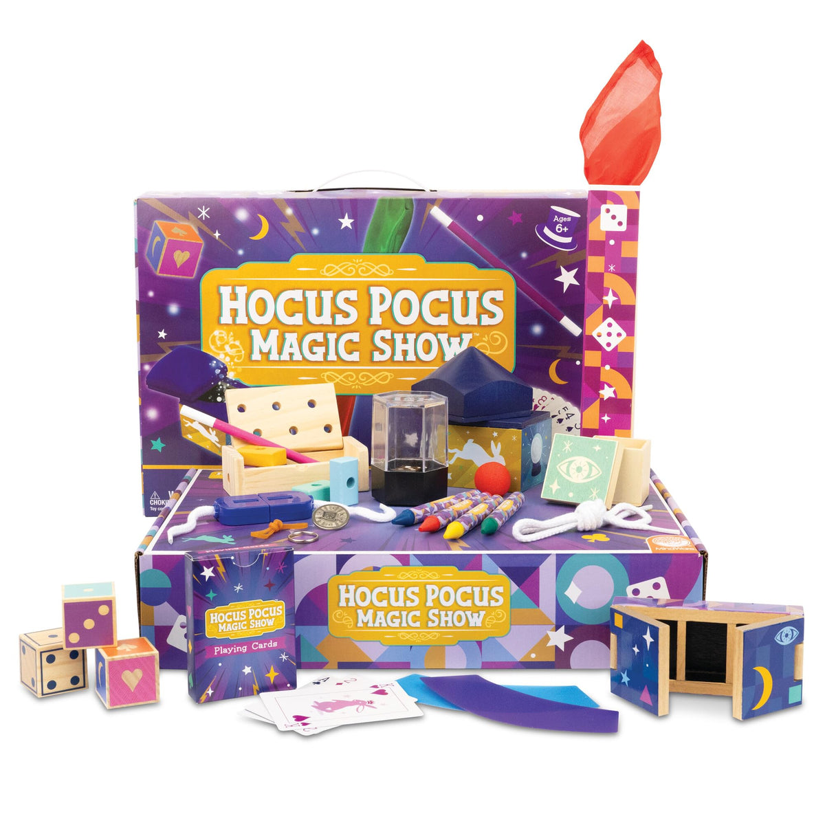 MindWare Hocus Pocus kit opened with props for a confident at-home magic show