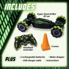 MindWare Hyper Stunt Drifter side view shows 360° rotation for versatile racing