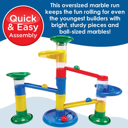 MindWare Junior Marble Run giant marble provides tactile, engaging play for toddlers.