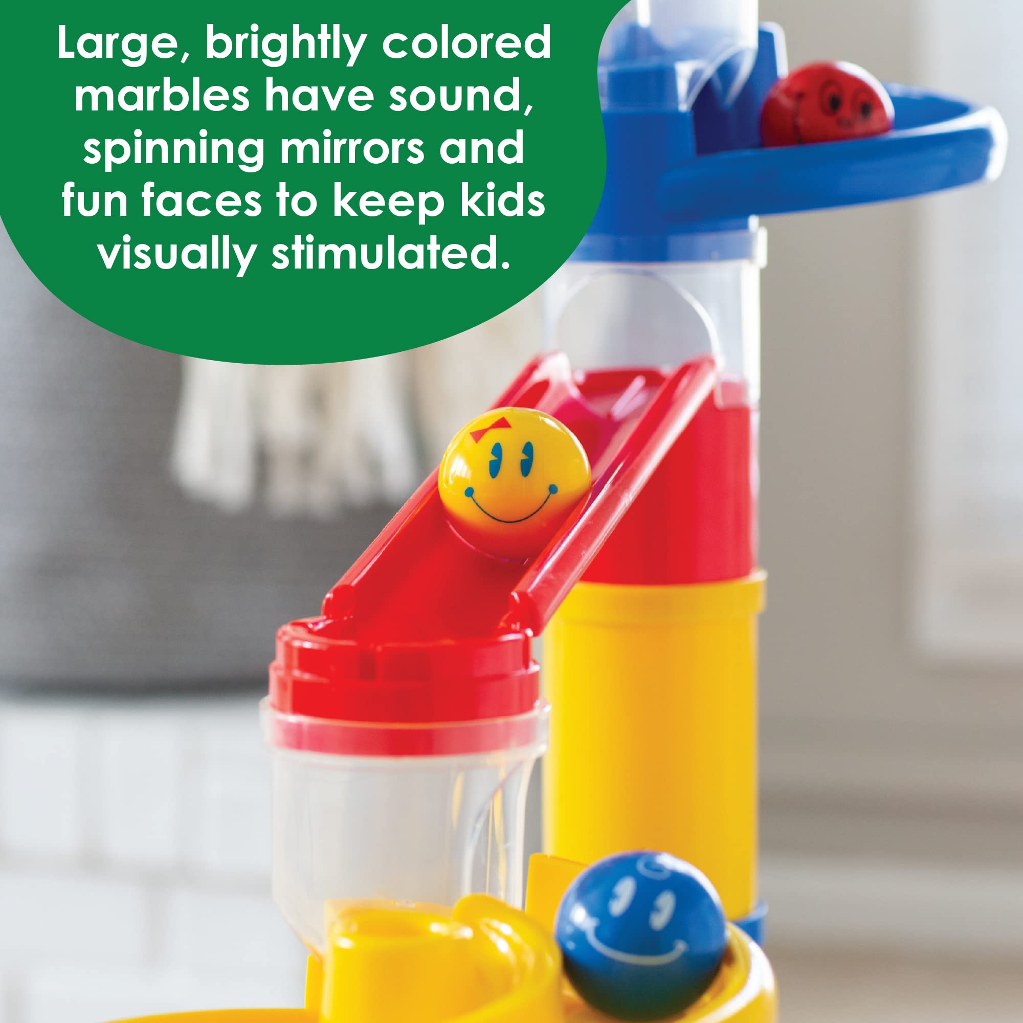 MindWare Junior Marble Run instruction guide to help caregivers and kids assemble together.