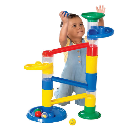 MindWare Junior Marble Run large track piece for steady marble motion and early STEM play.