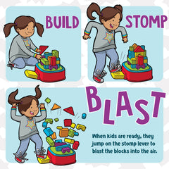 MindWare KaBlocks Blast building platform supporting tall, stable structures.