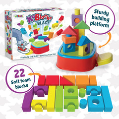 Bright MindWare KaBlocks Blast blocks showcasing a variety of colors and shapes.