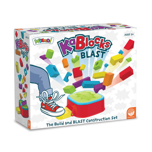 MindWare KaBlocks Blast foam blocks in bright colors for creative stacking and safe play.