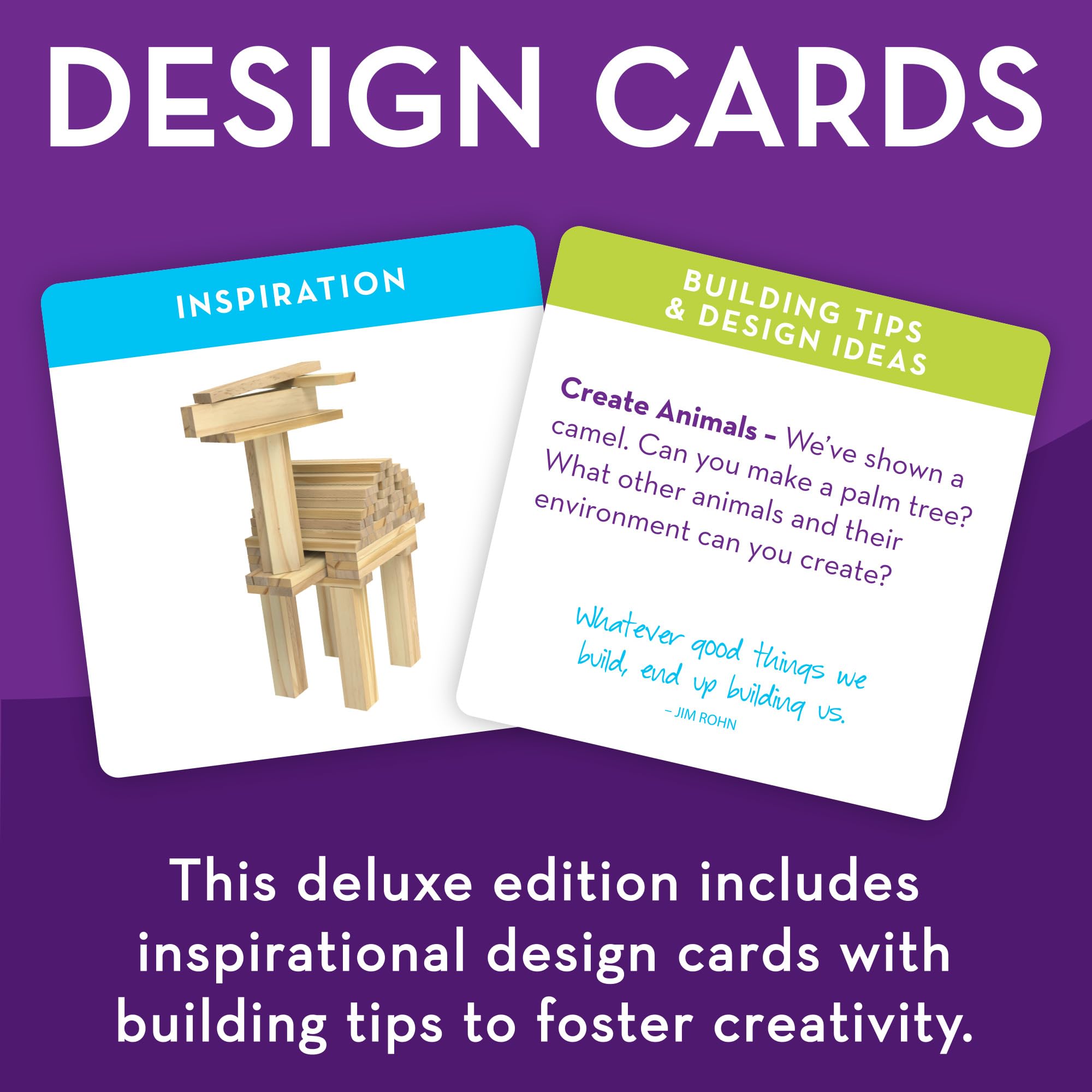 MindWare KEVA Brain Builders Deluxe 3D structures turn simple blocks into recognizable forms