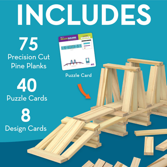 MindWare KEVA Brain Builders Deluxe puzzle cards challenge spatial thinking