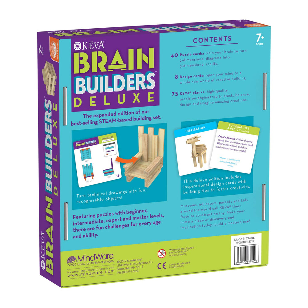 MindWare KEVA Brain Builders Deluxe stacking action captures versatile, screen-free play