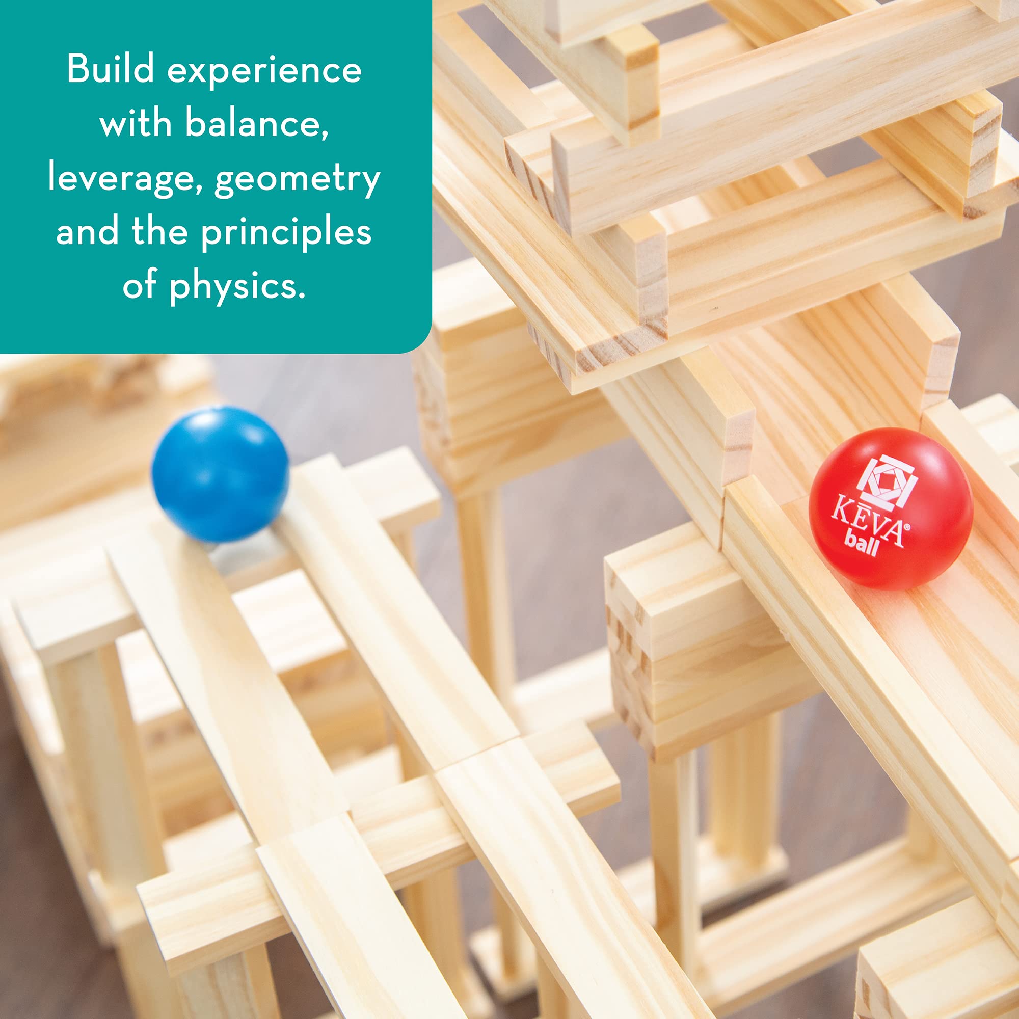 MindWare KEVA Contraptions idea book inside with project ideas and quick-start guidance.