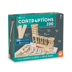 MindWare KEVA Contraptions wooden planks close-up showing uniform design for predictable builds.