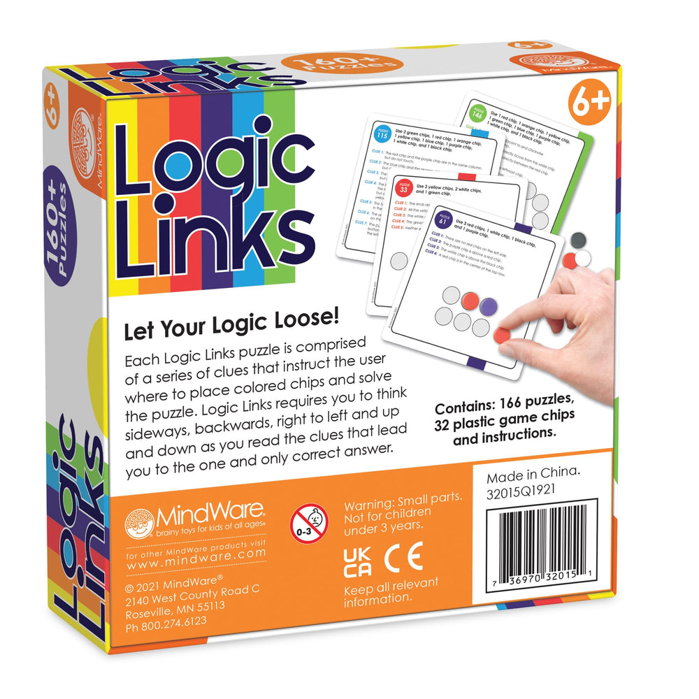 MindWare Logic Links suitable for ages 6 plus.