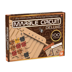 MindWare Marble Circuit Deluxe board in solid wood for durable solo play.