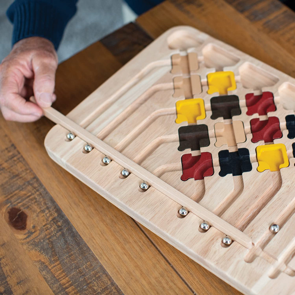 MindWare Marble Circuit Deluxe gate piece guides marble paths during play.