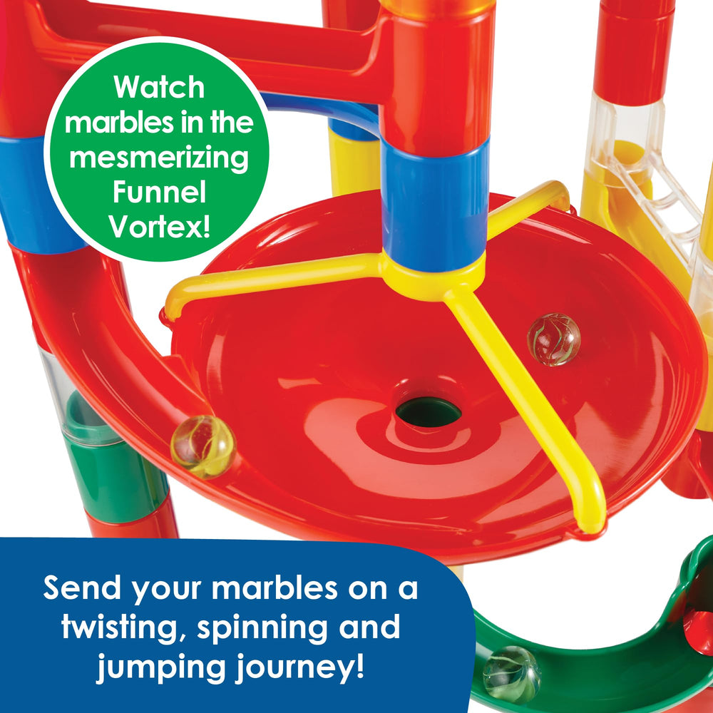 MindWare marble run marbles x20 captures bright, rolling marbles for speedy track adventures