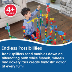 MindWare Mega Marble Run jump-slide for dynamic marble motion.