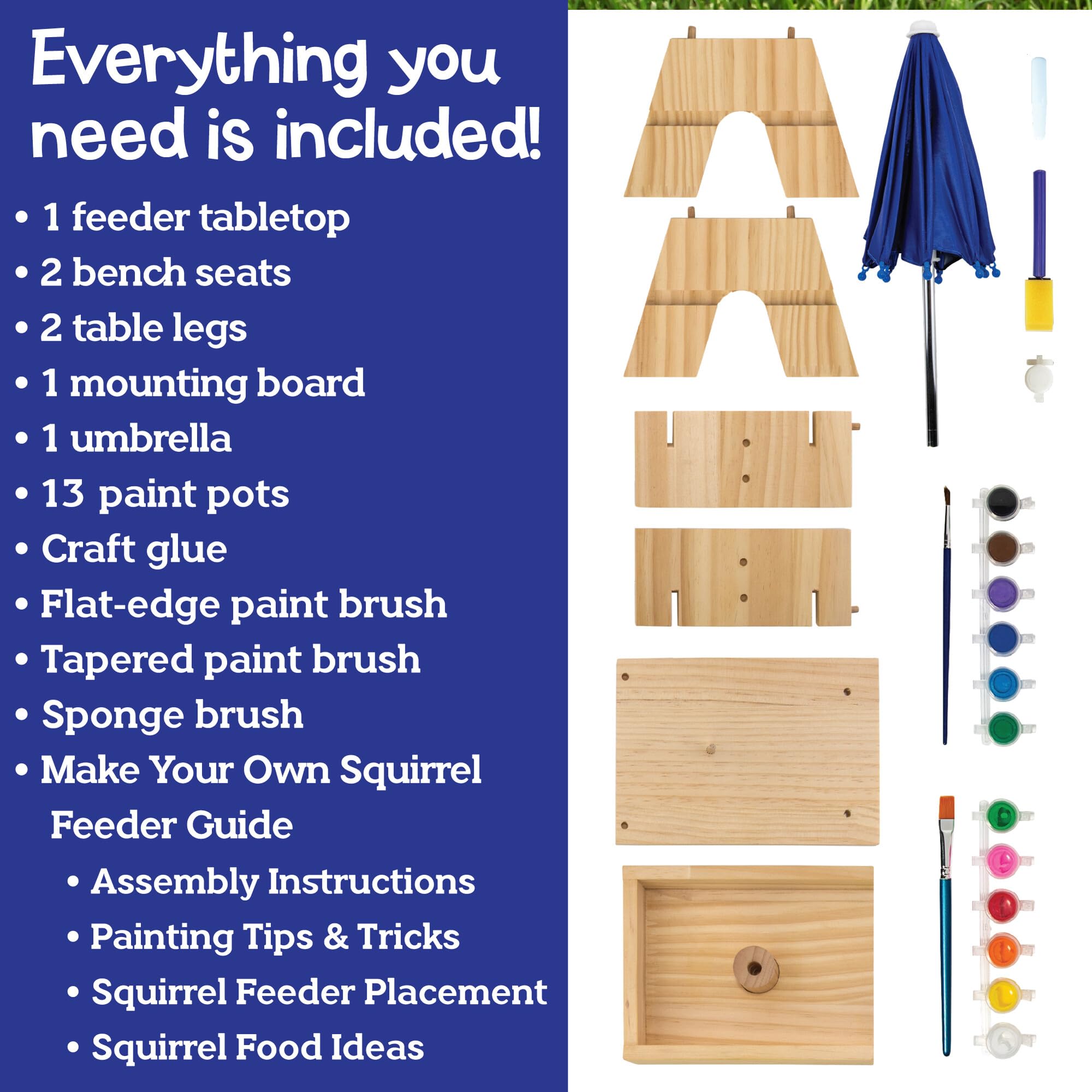 MindWare MYO Squirrel Feeder Kit brushes support precise painting