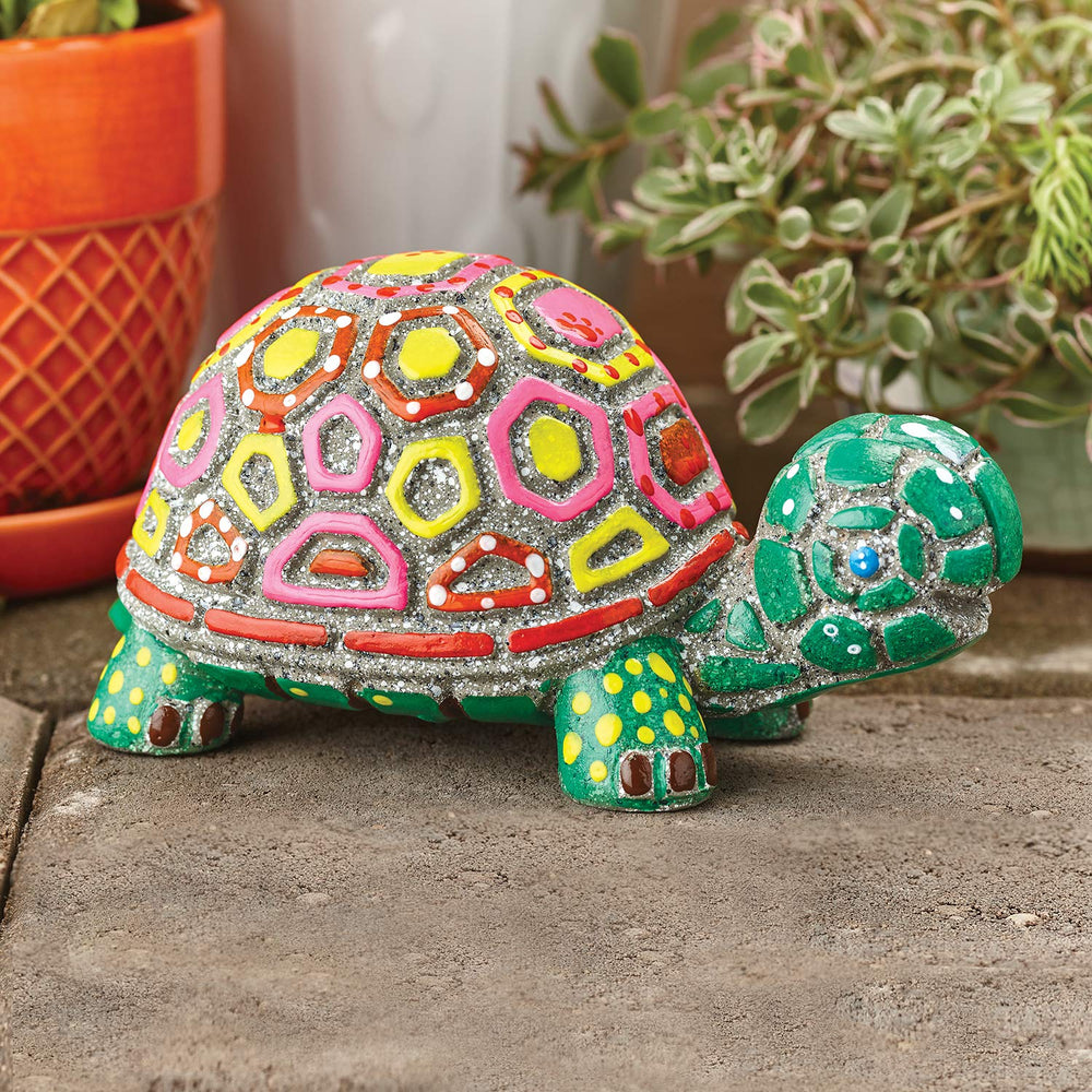 MindWare box turtle kit shown ready-to-paint for a mess-free crafting session