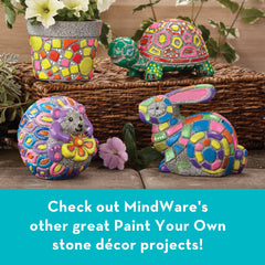 MindWare weather-resistant finish helps your hand-painted turtle last outdoors