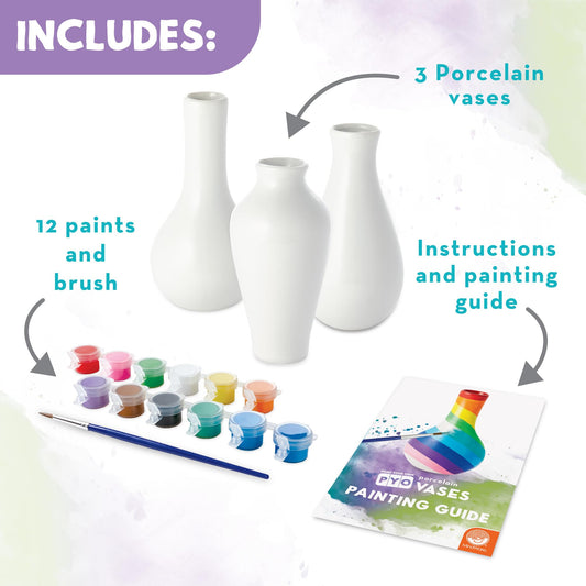 MindWare Paint Your Own Vases color palette for vibrant customization ideas
