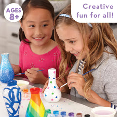 MindWare Paint Your Own Vases includes brush for easy painting