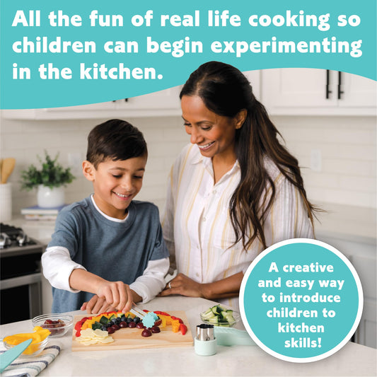 MindWare Playful Chef safety knives designed for young hands and safe cutting.