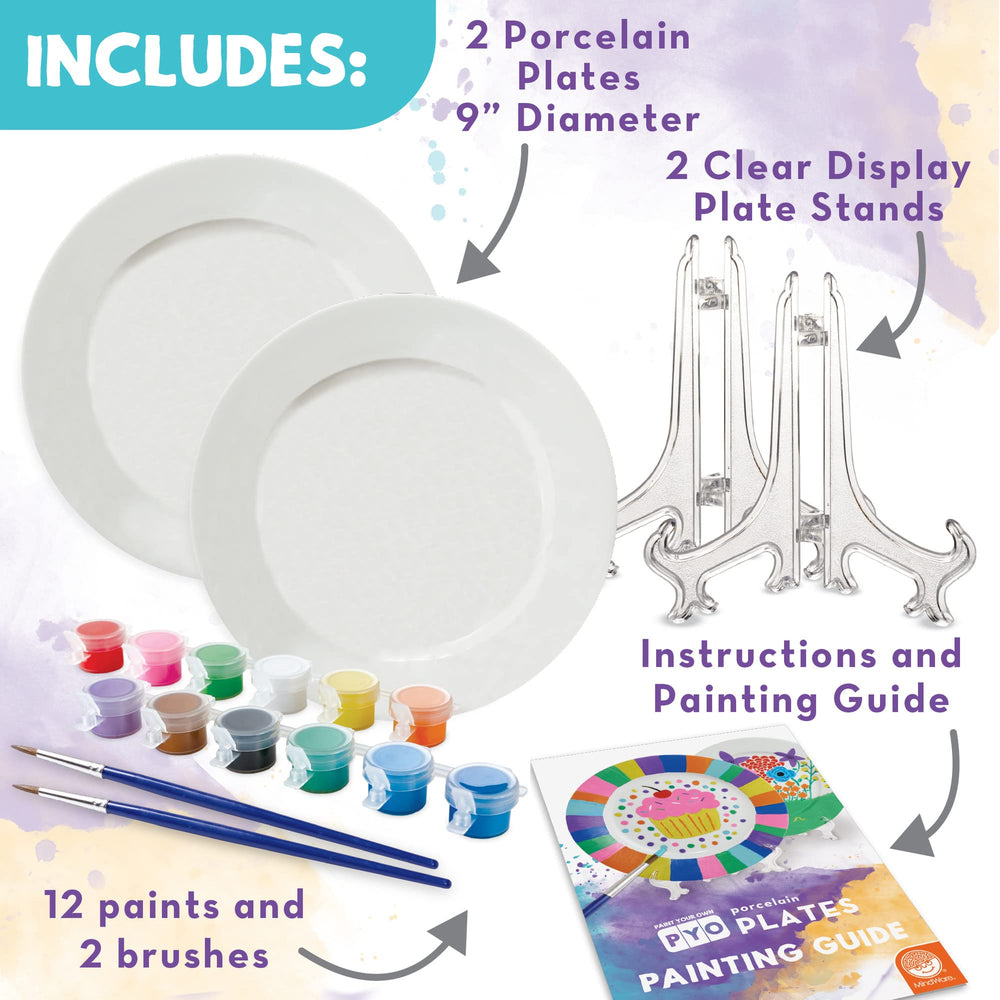 MindWare porcelain plates ready for personalized designs and gifts