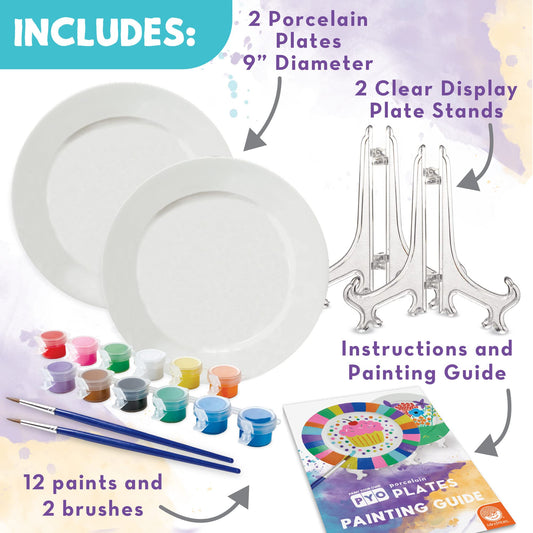 MindWare porcelain plates ready for personalized designs and gifts