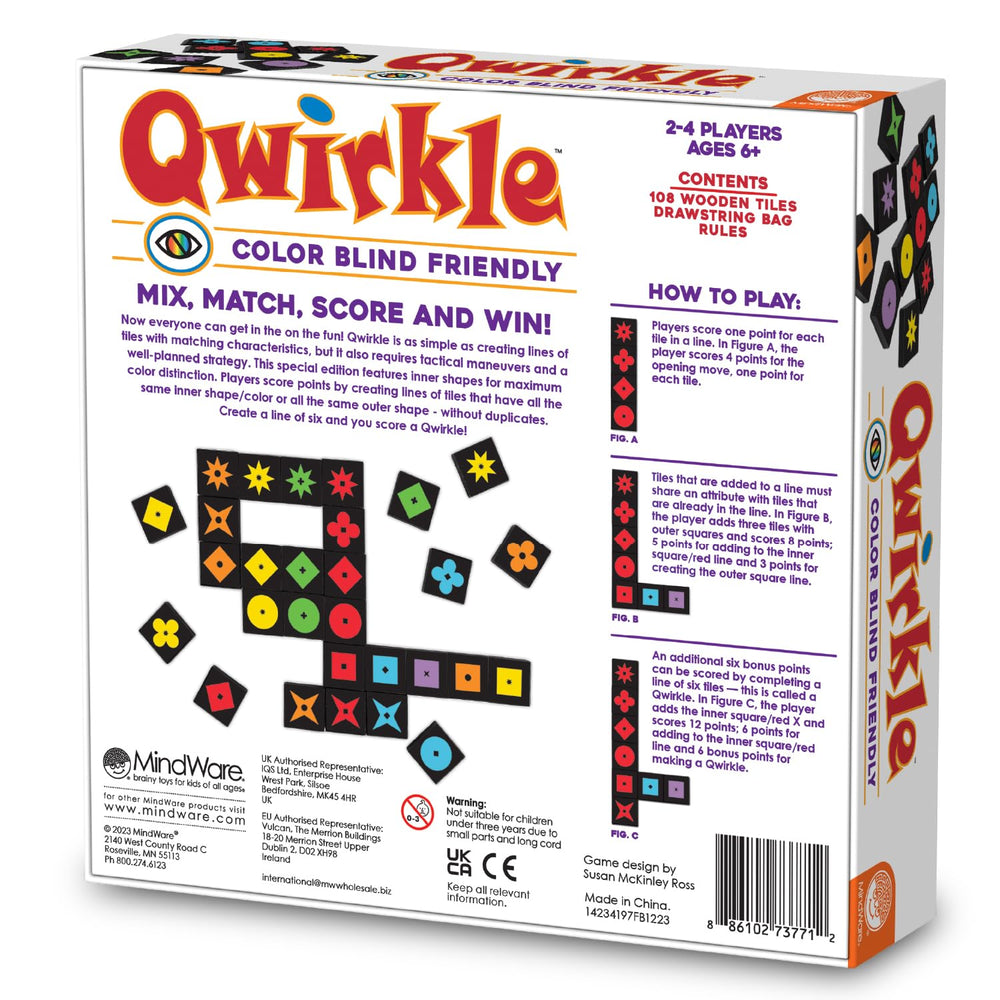 Players concentrating on MindWare Qwirkle color-blind game