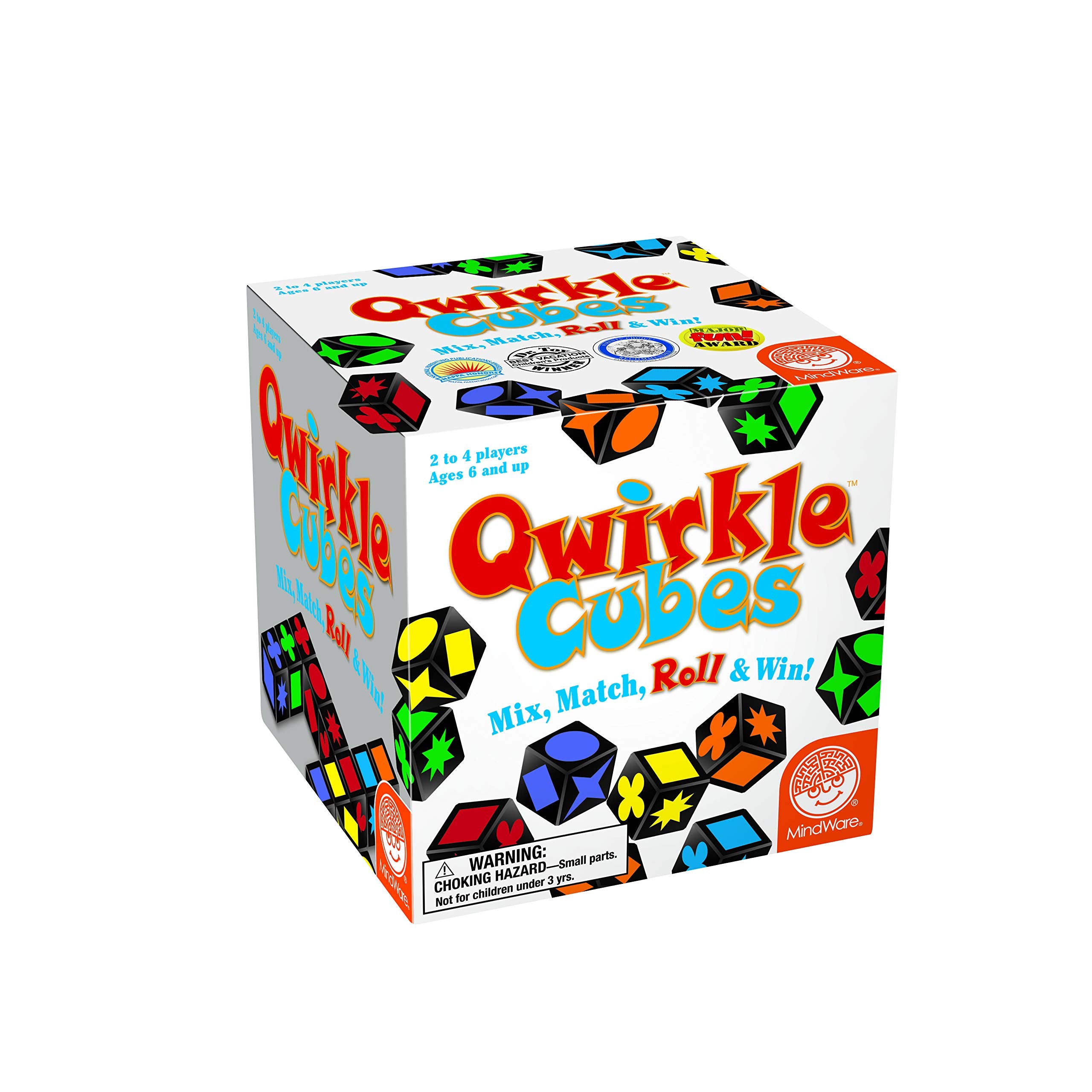 MindWare Qwirkle Cubes color shapes: matching colors and shapes fuels planning