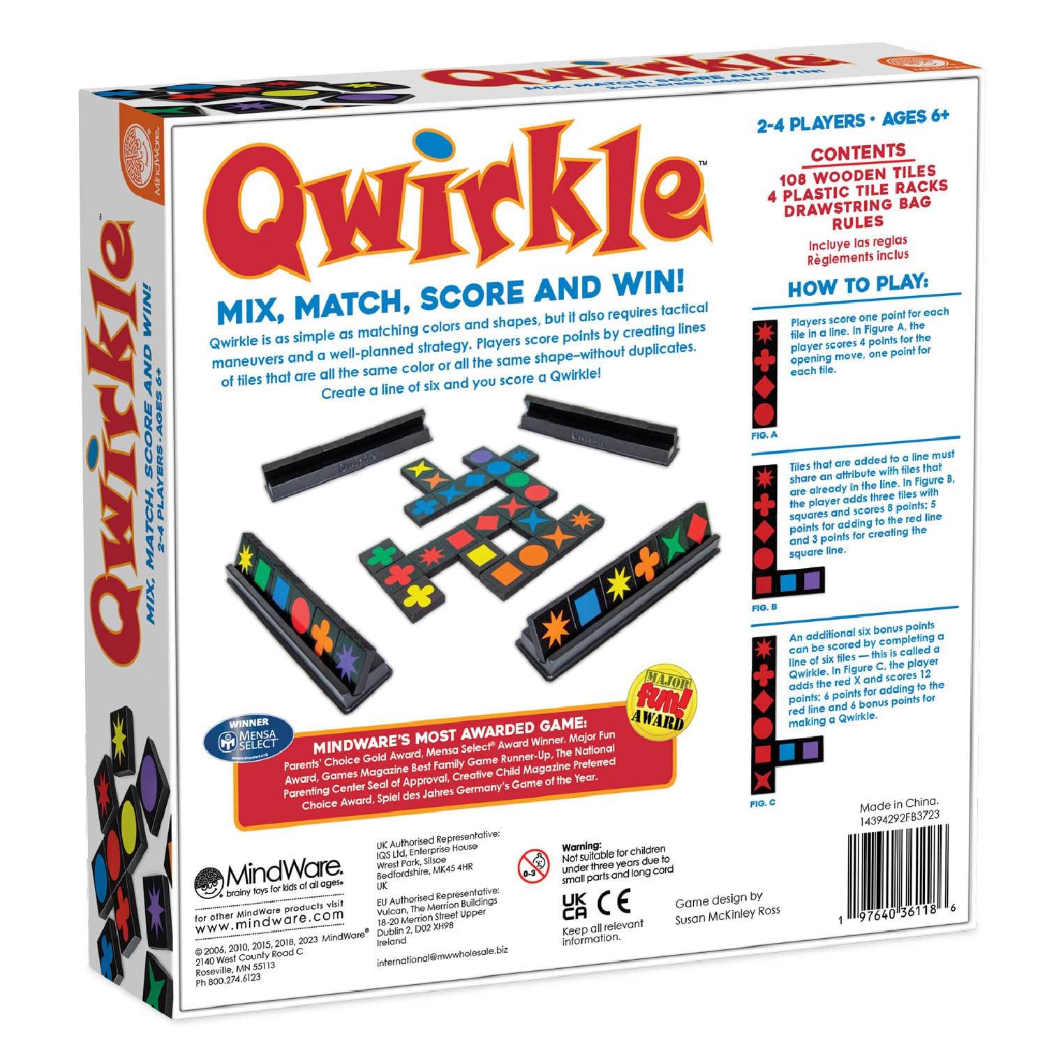 MindWare Qwirkle deluxe pack with trays for hidden pieces and better setup.