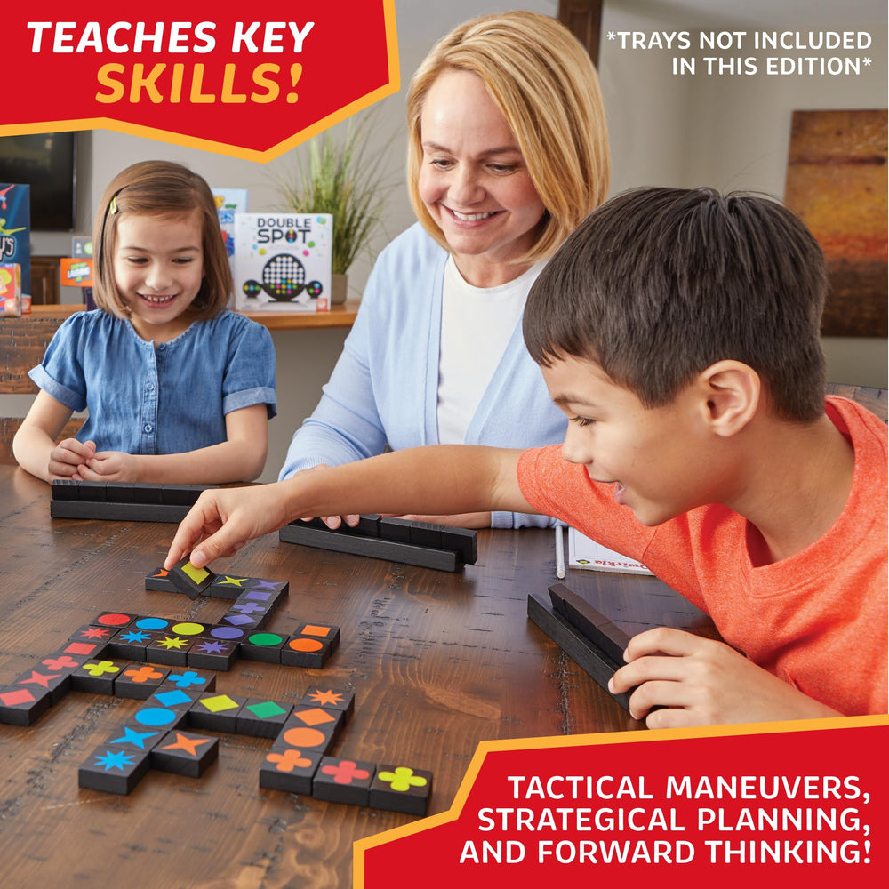 MindWare Qwirkle family game night in action encouraging interaction.