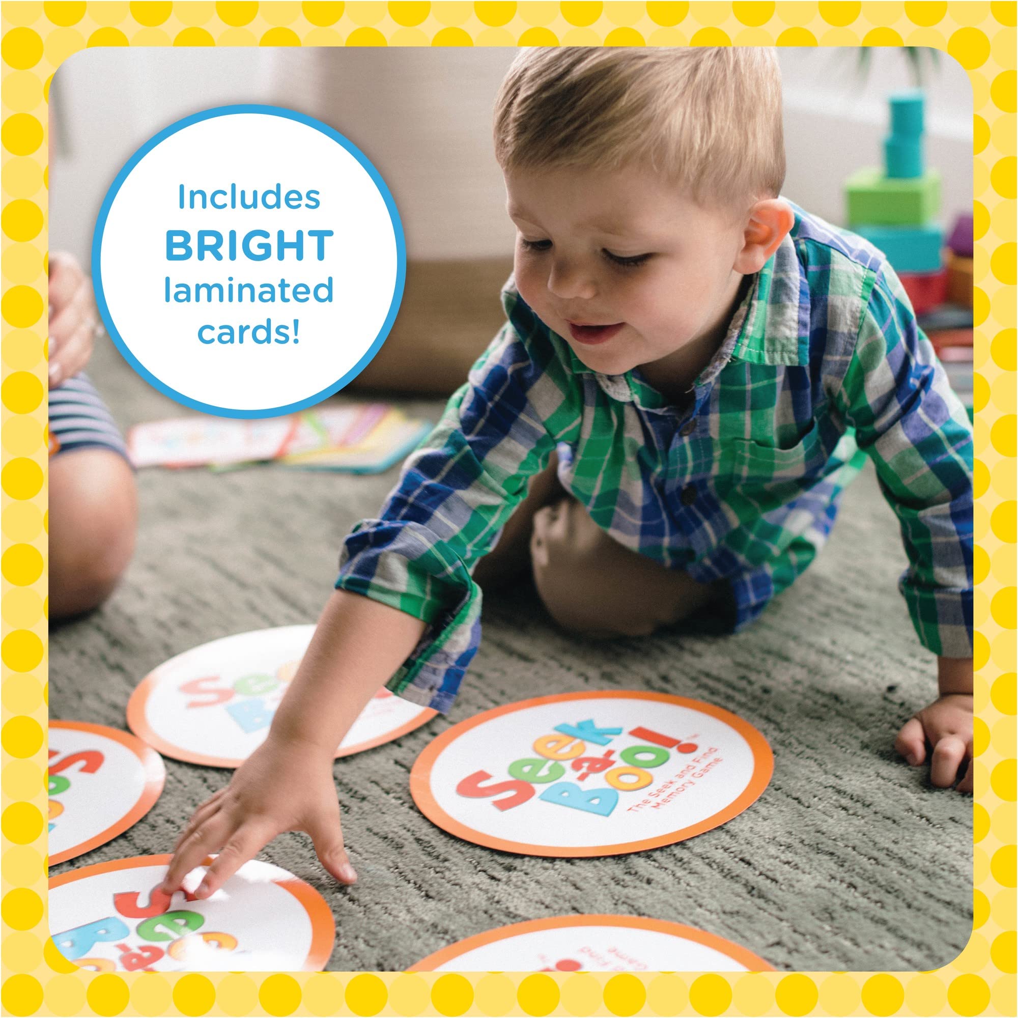MindWare Seek-a-Boo memory game shown during family play.