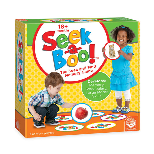 MindWare Seek-a-Boo seek cards boost memory through playful matching.