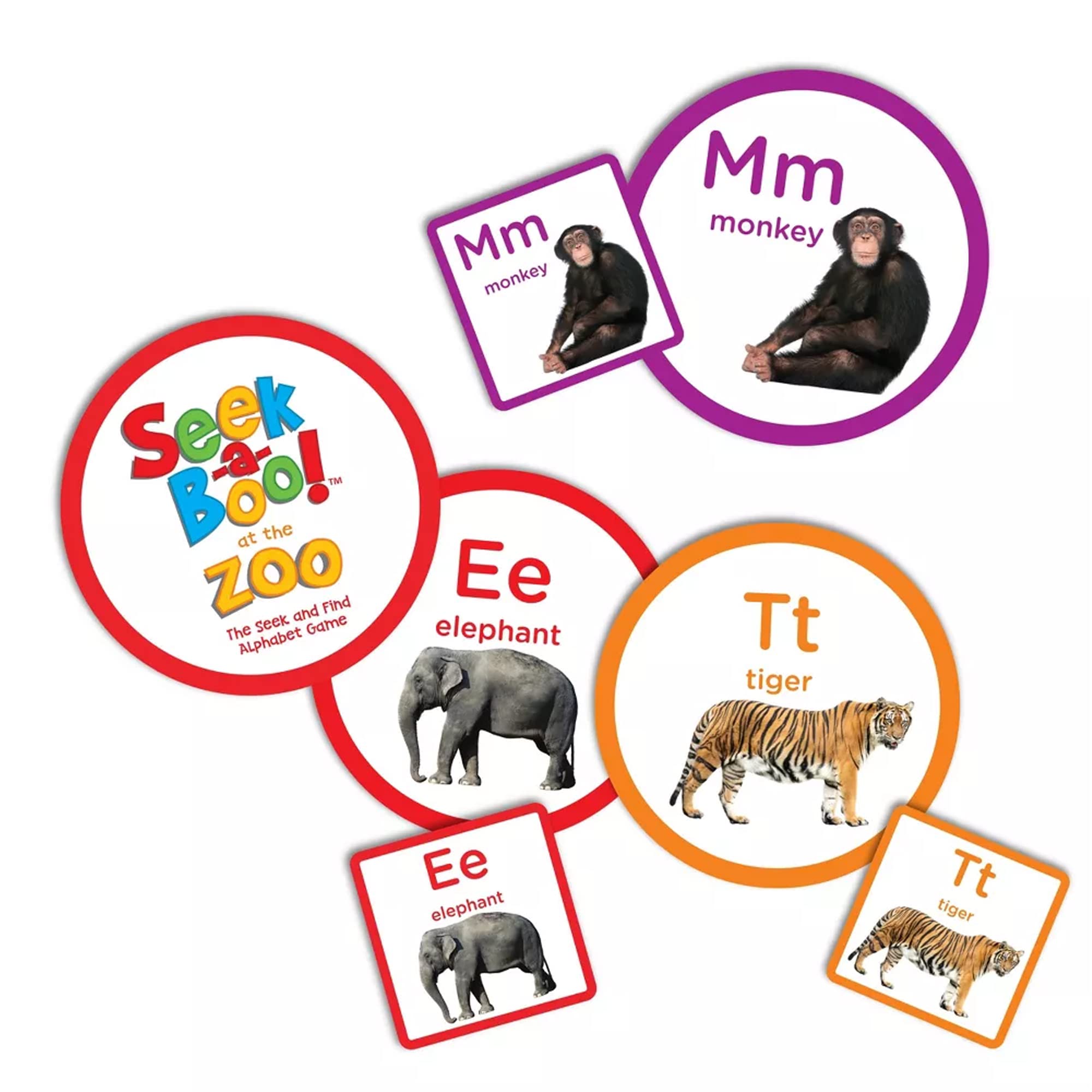 MindWare Seek-a-Boo at The Zoo cards suit preschoolers exploring letters and animals