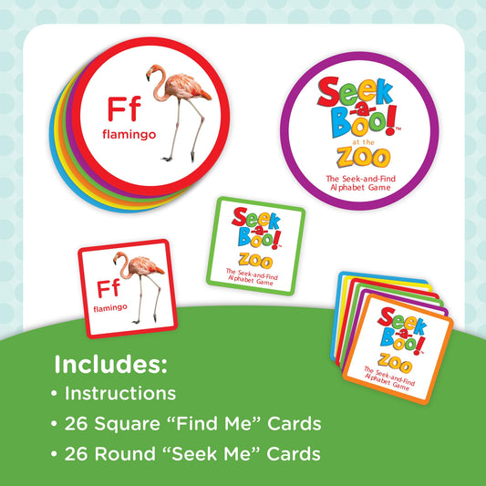 MindWare Seek-a-Boo Zoo round seek-me cards promote memory through interactive searching