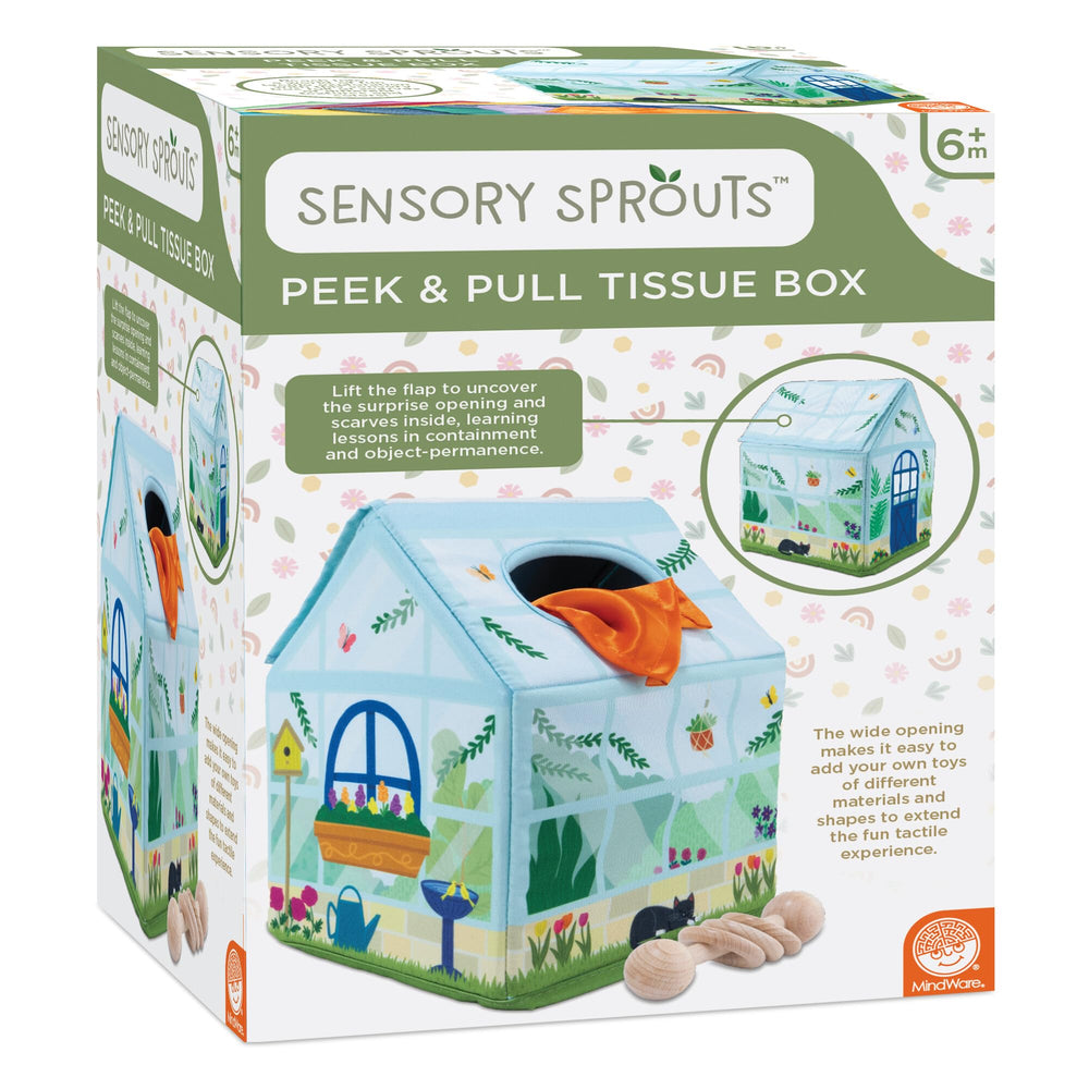 MindWare Sensory Sprouts textured scarves offer varied sensory input.