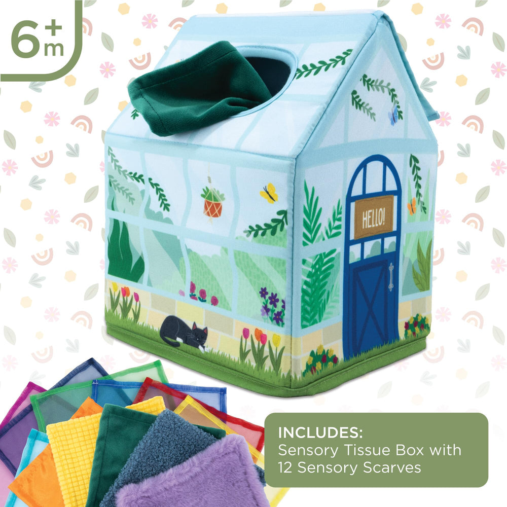 MindWare Sensory Sprouts twelve textured scarves boost tactile awareness during play.