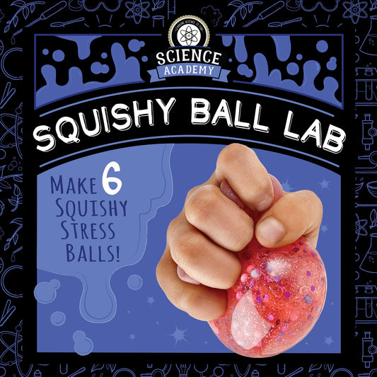 MindWare squishy ball lab setup showing slime, glitter, and beads for creativity.