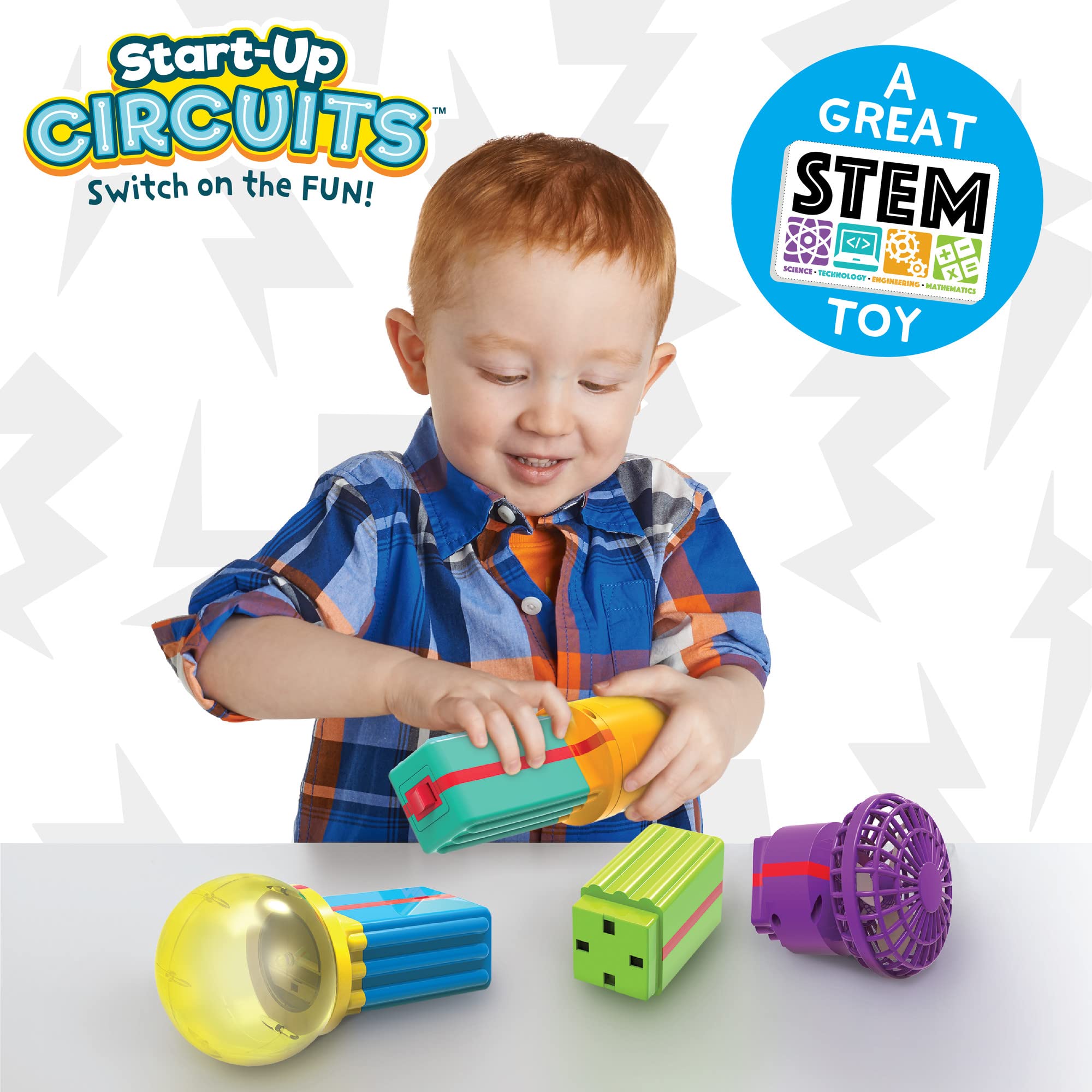 MindWare Start-Up Circuits fan-top spins, adding movement to early STEM exploration.
