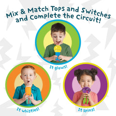 MindWare Start-Up Circuits siren-top whistles, engaging auditory senses during playtime.