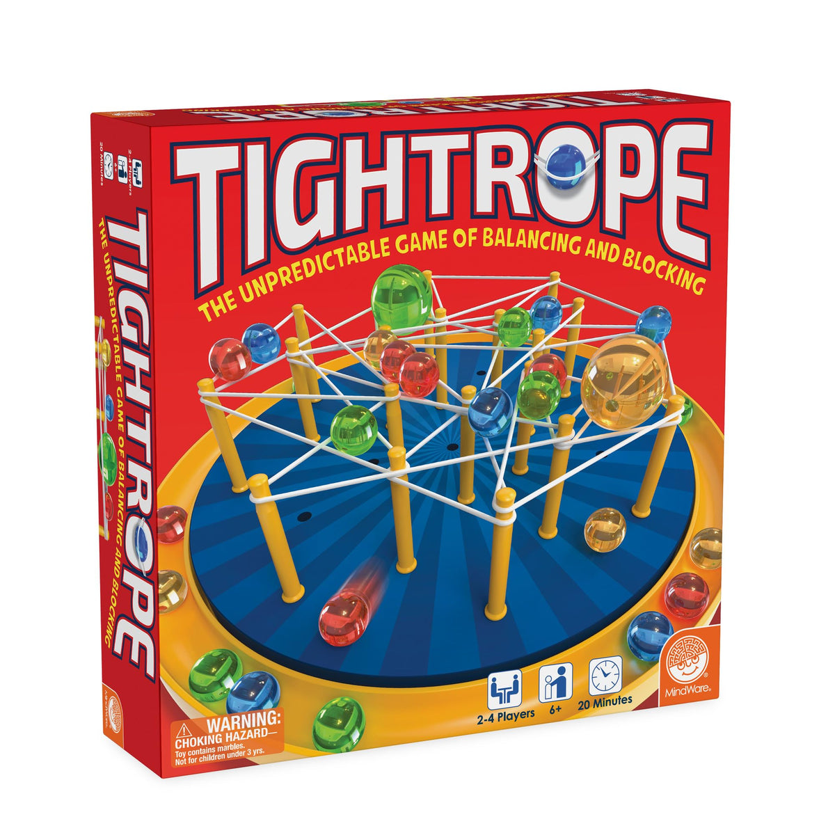 MindWare Tightrope board game on the board, inviting strategic play.