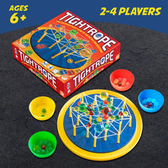 MindWare Tightrope cups hold marbles securely for smooth replays.