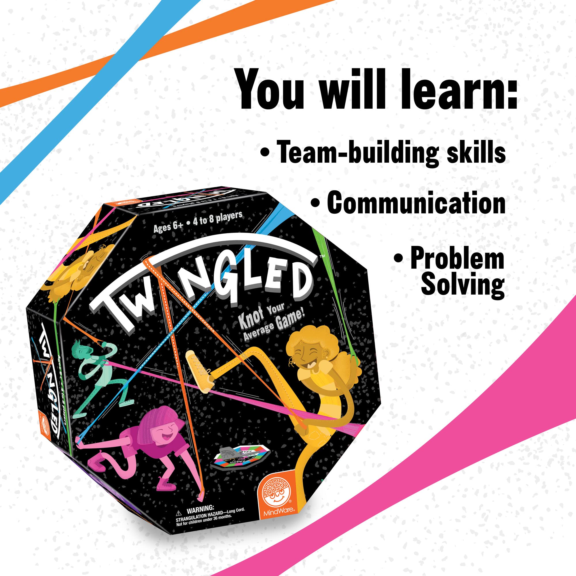 MindWare Twangled game kids teens adults enjoying a dynamic social activity
