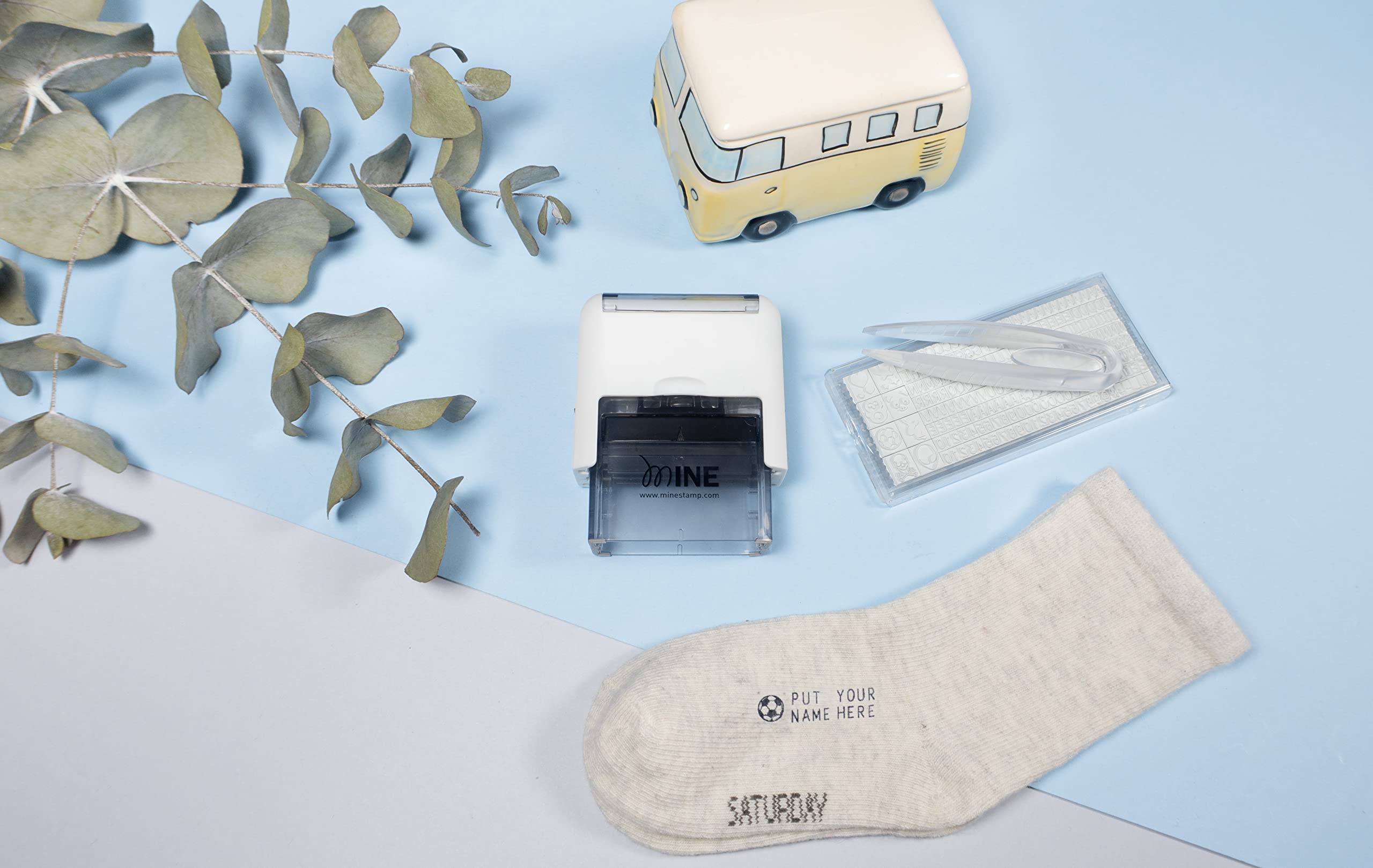 The MINE Stamp Compact packaging demonstrates a ready-to-use setup.