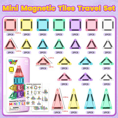 Child builds with Minecftoy tiles during travel to boost spatial thinking.