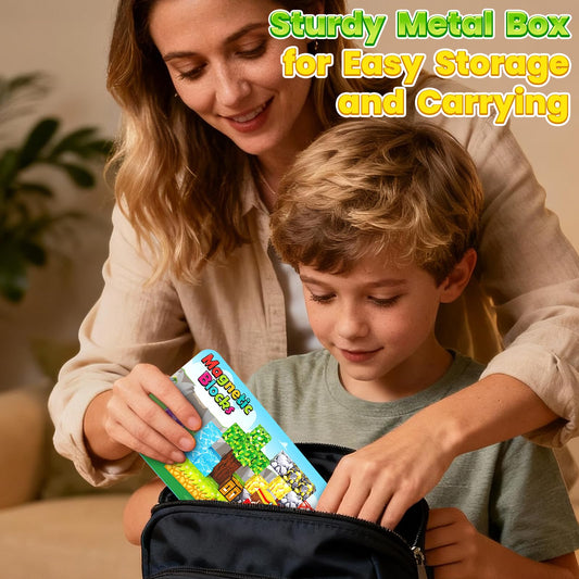 Minecftoy forest and mine themed blocks foster imaginative building sessions.