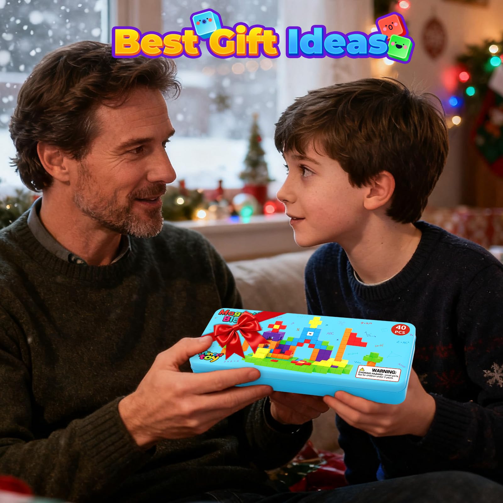  Elegant metal packaging makes Minecftoy blocks a gift-ready option