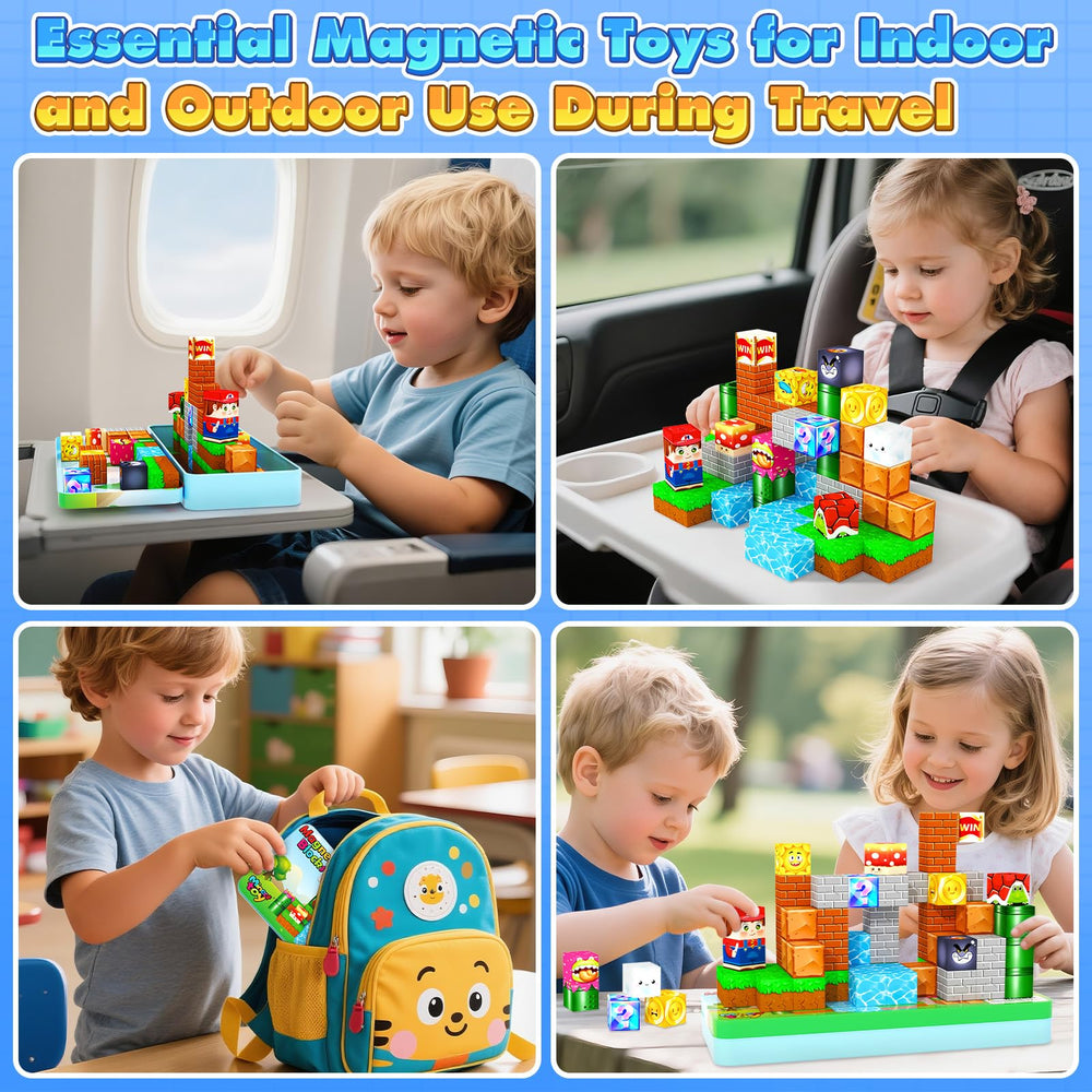 Minecftoy portable travel case keeps pieces organized on the go.