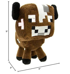 Minecraft Baby Cow Plush soft texture offers cuddly comfort during play and travel